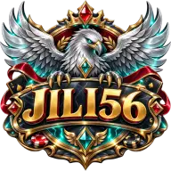 JILI56 crowned silver eagle brand crest